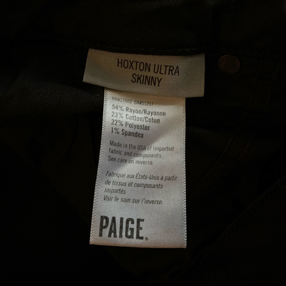 Paige Black Skinny Jean - Picture 4 of 5